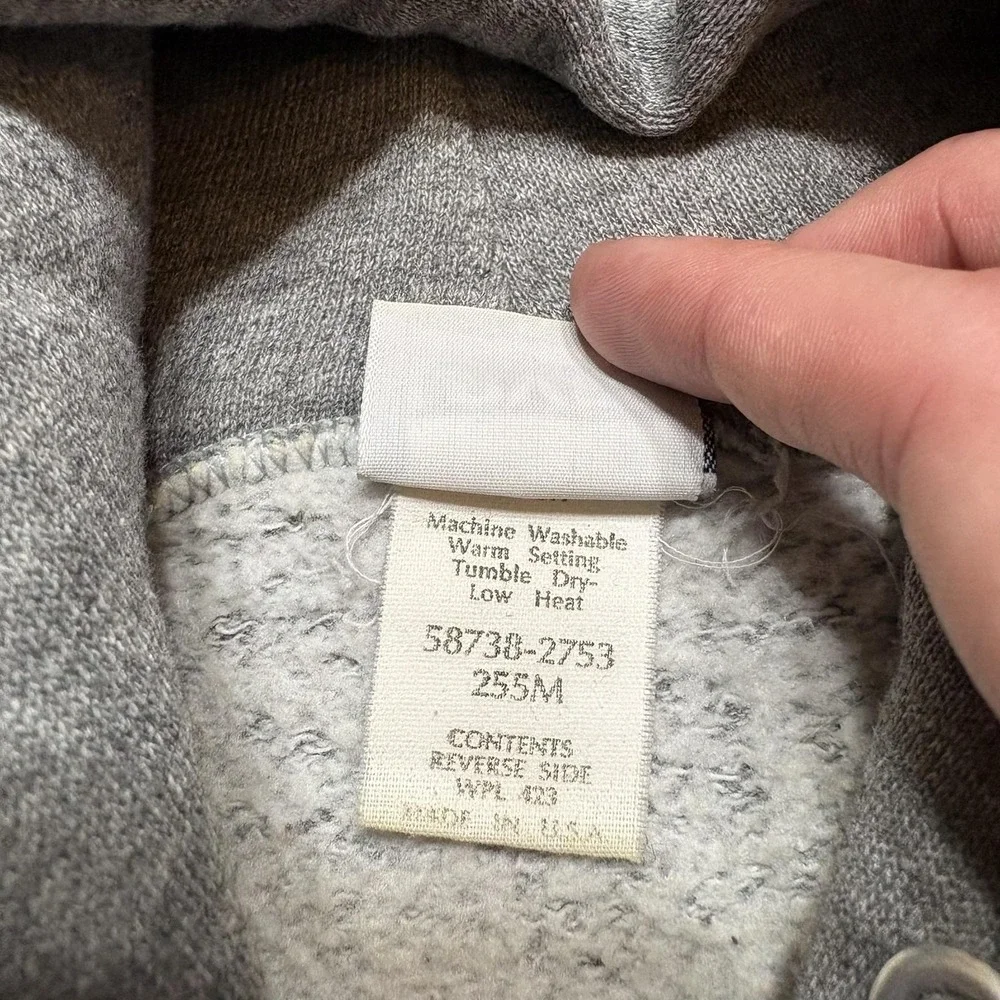 Vtg 80s Levi's Hoodie Sweatshirt Mens Medium Gray Made USA Chest Logo White Tab